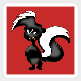 angry skunk cartoon Magnet